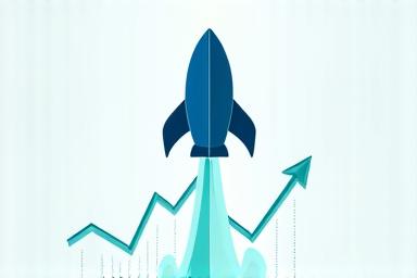 Illustration de flèches montantes et d'un graphique, symbolisant le déploiement et l'optimisation