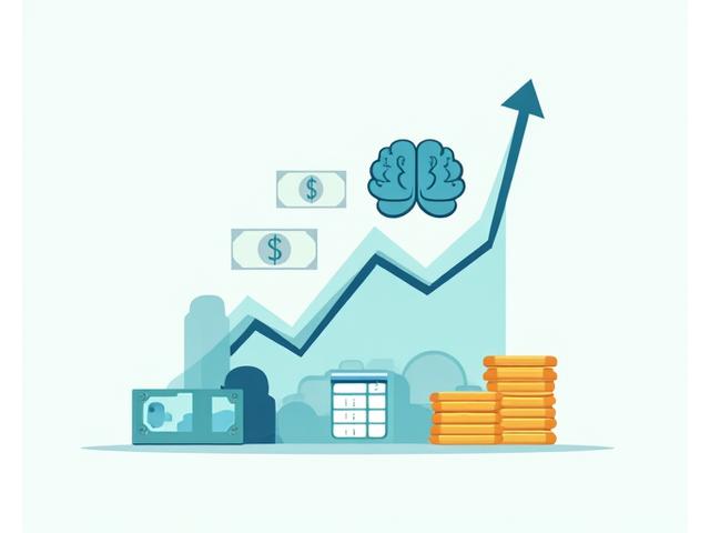 Icône d'intelligence artificielle analysant des graphiques financiers et des factures