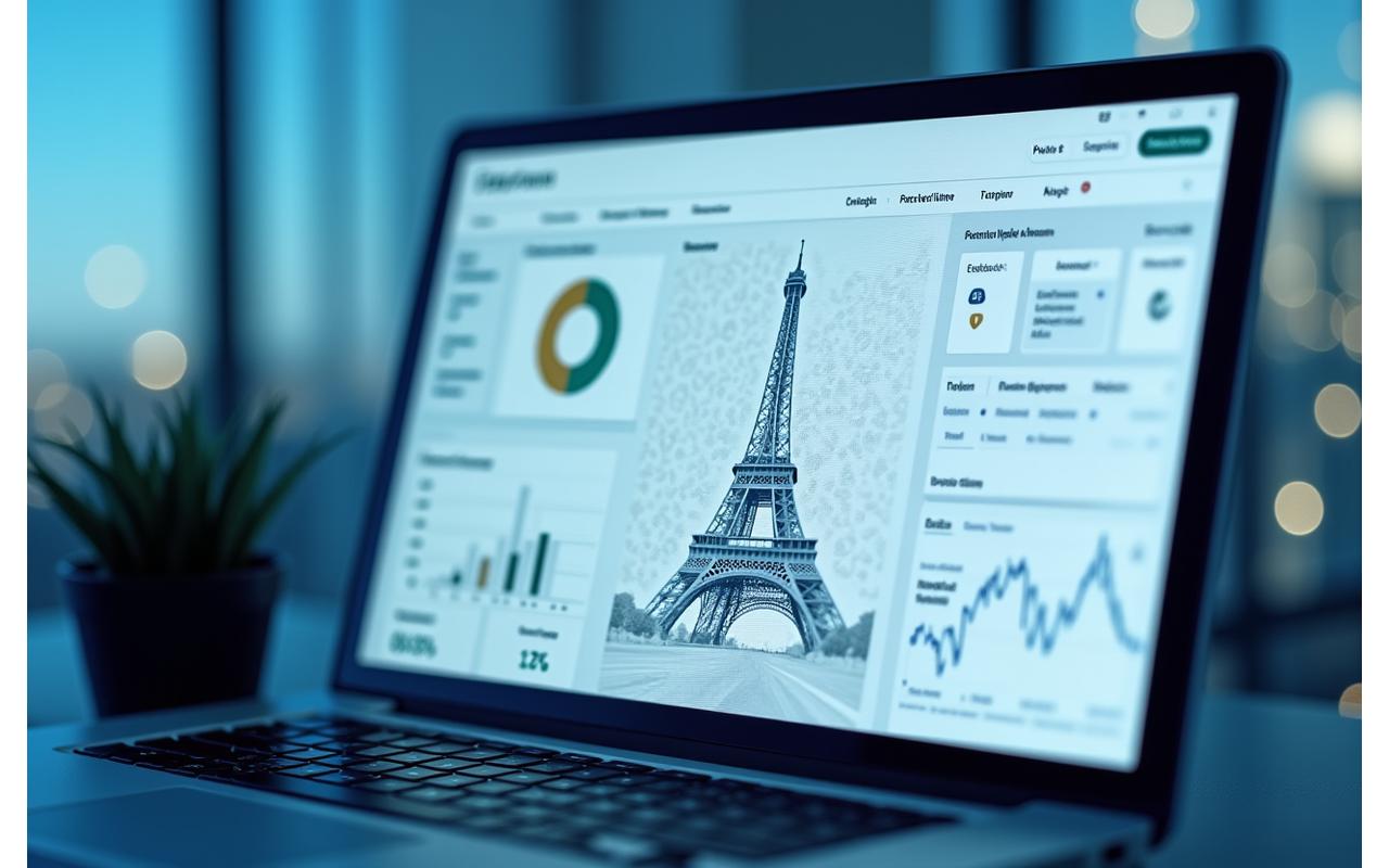 Interface d'assistant IA avec des cartes de propriétés et un pipeline de gestion de leads immobiliers parisiens