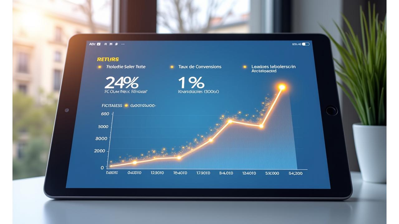 Graphique ROI avec des indicateurs de performance clés pour le secteur immobilier
