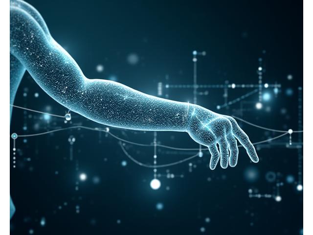 Un robot chirurgical moderne ou un diagramme de processus, symbolisant la gestion des étapes pré-opératoires et post-opératoires assistées par l'IA.