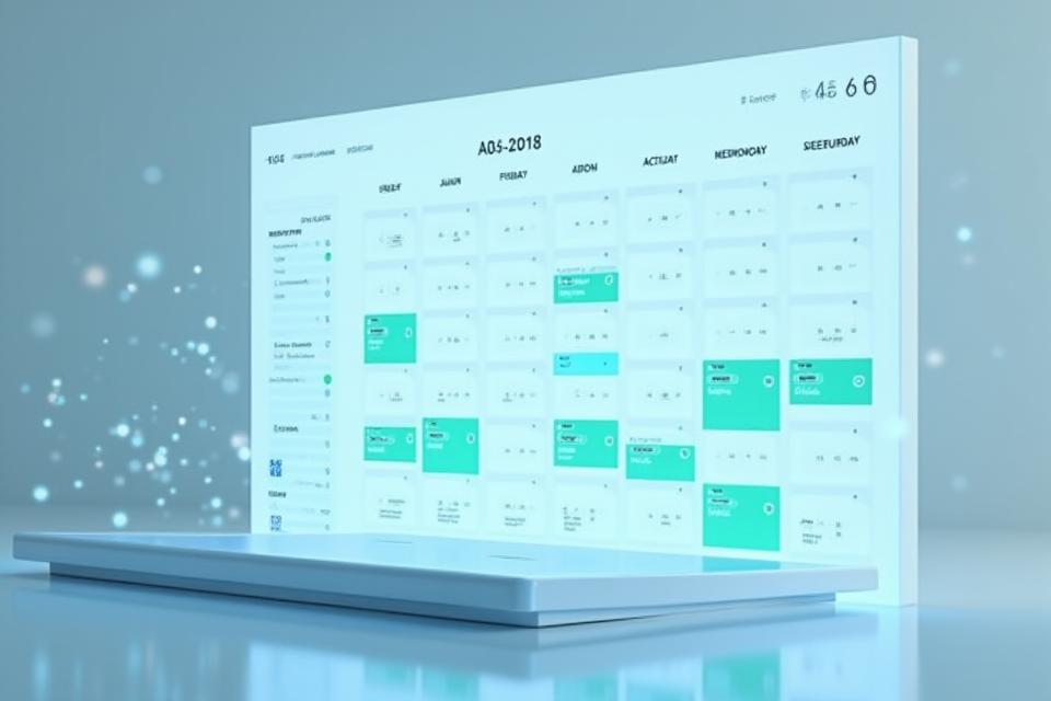 Interface d'un calendrier de prise de rendez-vous avec des créneaux horaires disponibles, illustrant la facilité de réservation d'une démo IA.